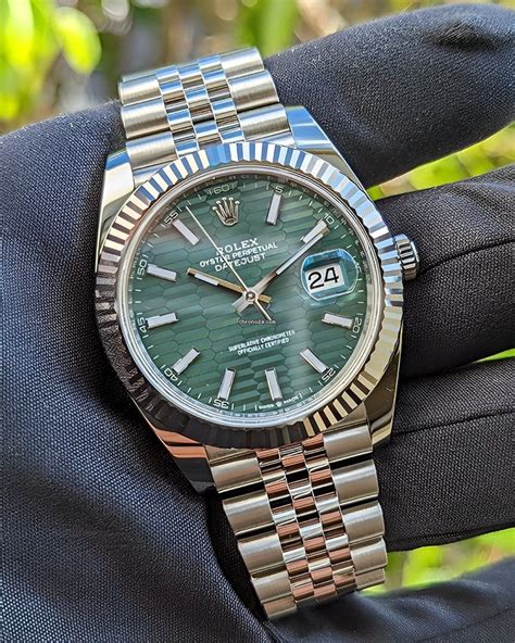 rolex datejust 41 gold green|Rolex Datejust 41 retail price.